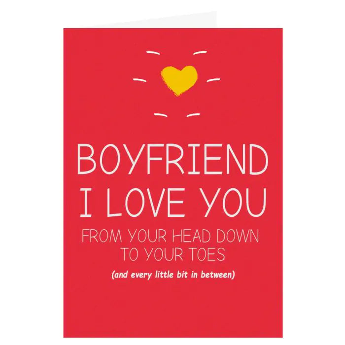 Personalised Luv U Boyfriend Greeting Card