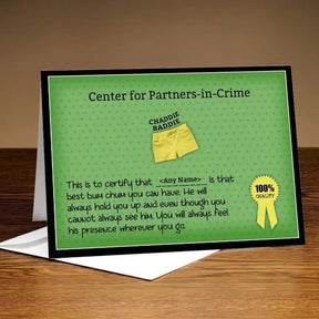 Personalised Crime Certificate Card
