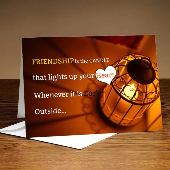 Personalised Candle Friendship Card