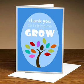 Personalised Helping Me Grow Teachers' Day Card