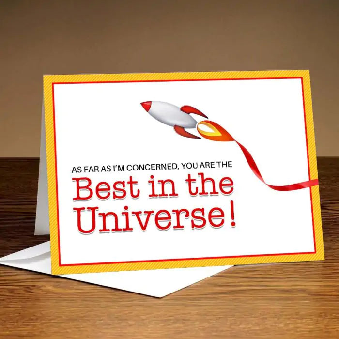 Buy Personalised Best In Universe Teacher card Online at Best Prices ...