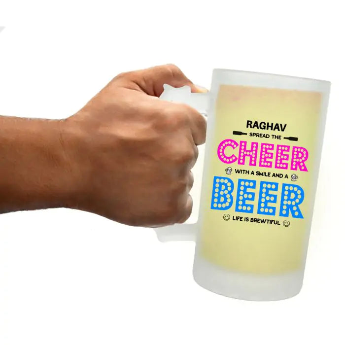 Personalised Cheer Beer Mug
