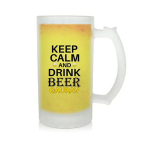 Personalised Keep Calm And Drink Beer Mug