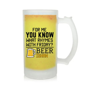 Personalised Getting Drunk With You Beer Mug