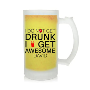 Personalised Drunk And Awesome Beer Mug