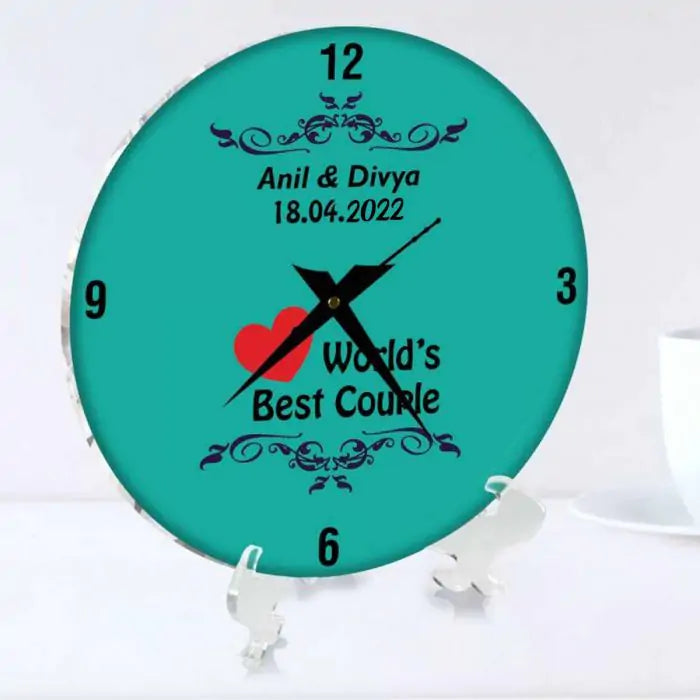 1st Marriage Anniversary Heart Shaped Vinyl Clock for Husband Wife wall  decor vinyl clock Valentine gift ideas wall clock | Wish