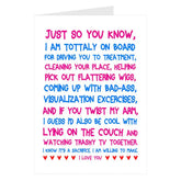 Personalized Just So You Know Card