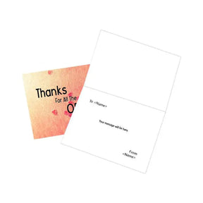 Personalized Thanks For All Orgasms Card
