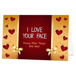 Personalized I Love Your Face Card