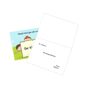 Personalised Heard about your ill health - Get Well Soon Card