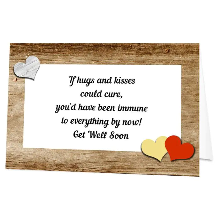 Personalised Hugs and Kisses cure Card