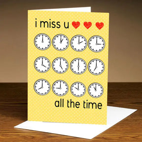 Personalised Miss You At All Times - I Miss You Card