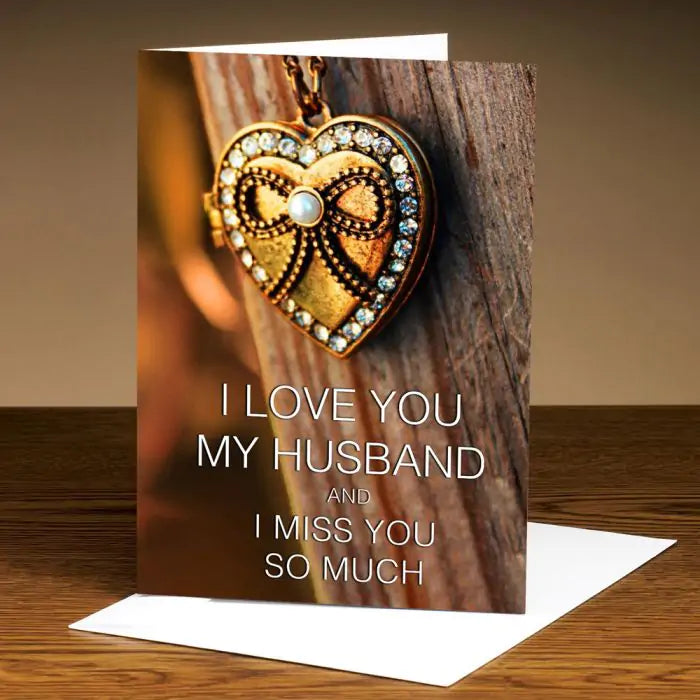 Personalised Perfect I Miss You Card For Husband