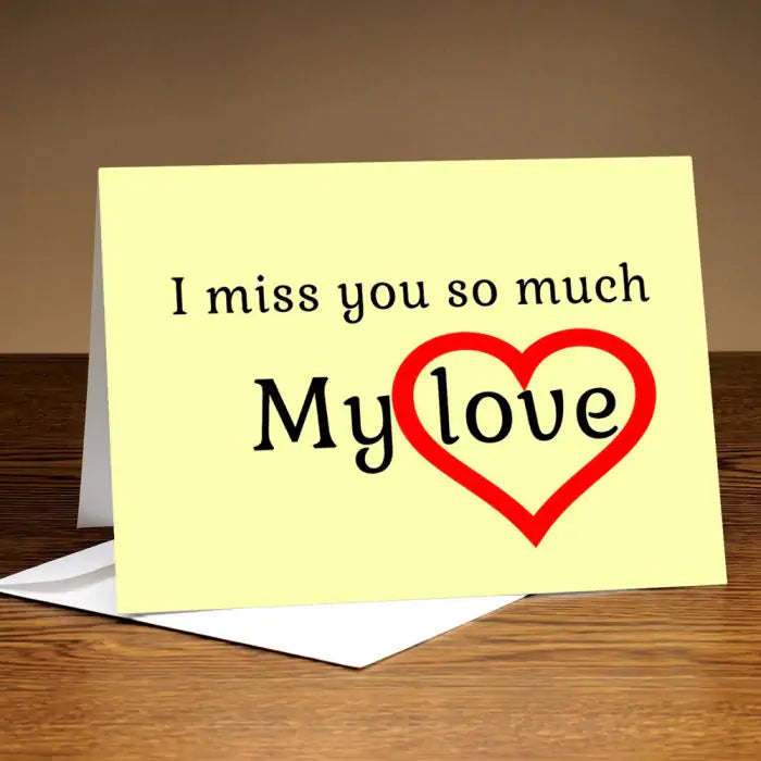 Personalised I Miss You So Much Card