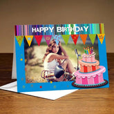 Personalised Birthday Cake And Buntings Birthday Card