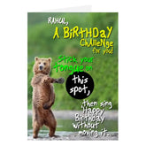 Personalised Time For Some Fun Challenges Birthday Card