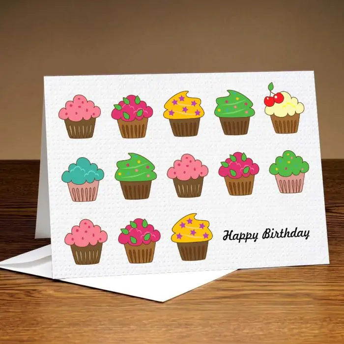 Personalised Loads Of Cupcake Surprises Birthday Card-1