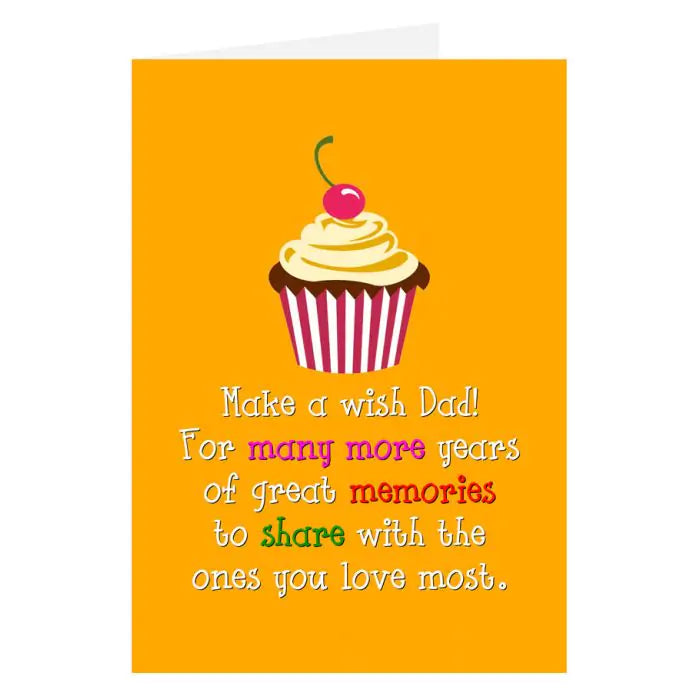 Personalised Sweet Birthday Wishes To Dad Birthday Card-1