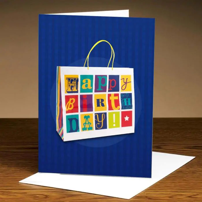 Personalised Birthday Wishes Filled Bag Birthday Card