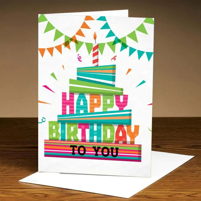 Personalised Colourful Birthday Celebrations Birthday Card