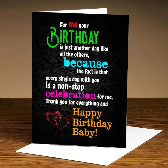 Personalised Heartfelt Wishes Birthday Card