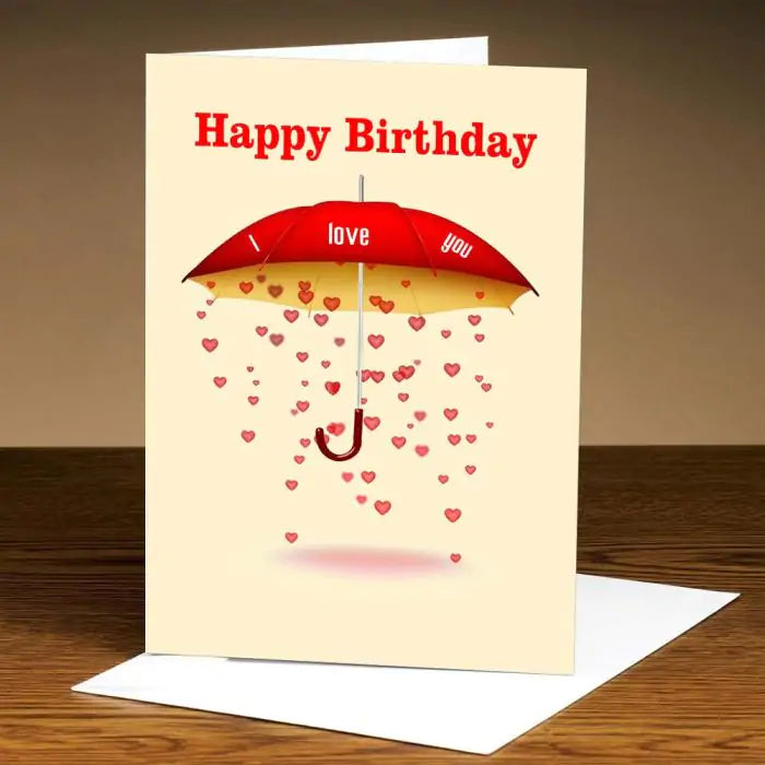Personalised Rain Of Love' Birthday Card