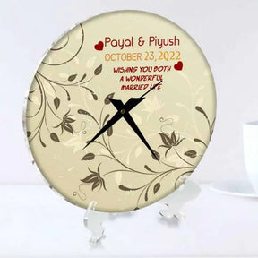 Personalised Happy Married Life Clock