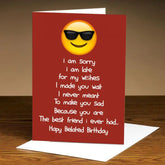 Personalized Late Wishes - Belated Birthday Card