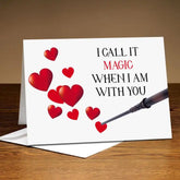Personalised Love Is Magic I Love You Card
