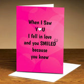 Personalised Love At First Sight I Love You Card