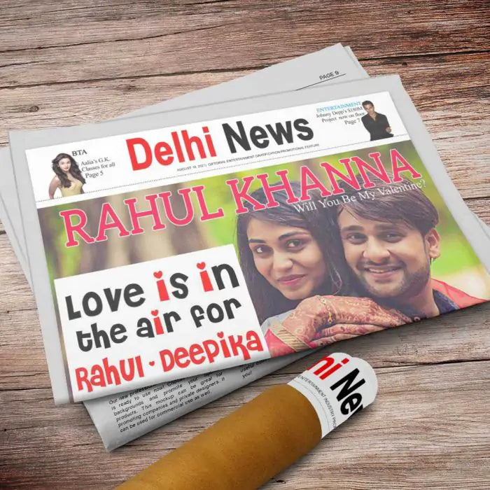 Personalised Newspaper - Love Is In The Air - Digital