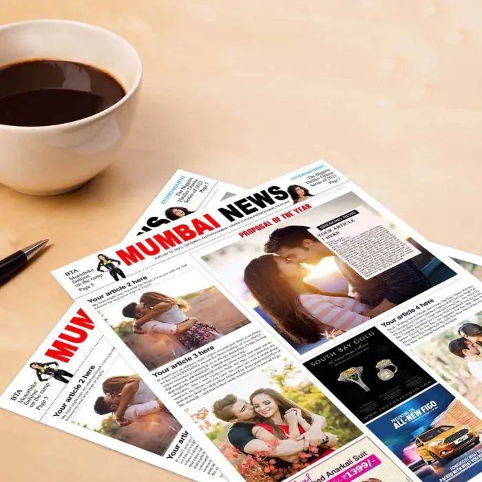 Personalised Newspaper - Valentine Day Proposal - Digital