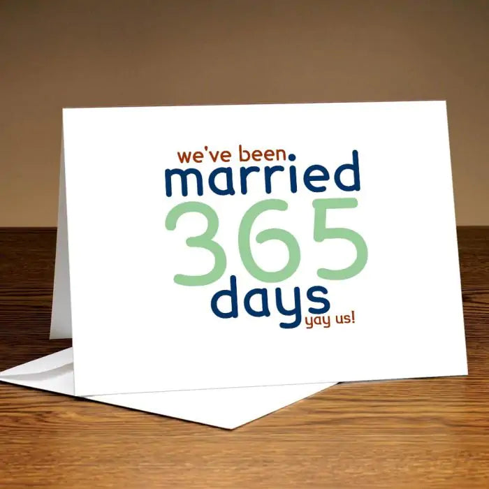 Personalised 365 Days Together Anniversary Card