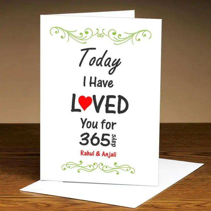 Personalised 365 Days Love - Anniversary Card-1