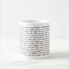 Personalised Cute Reasons For Love Mug