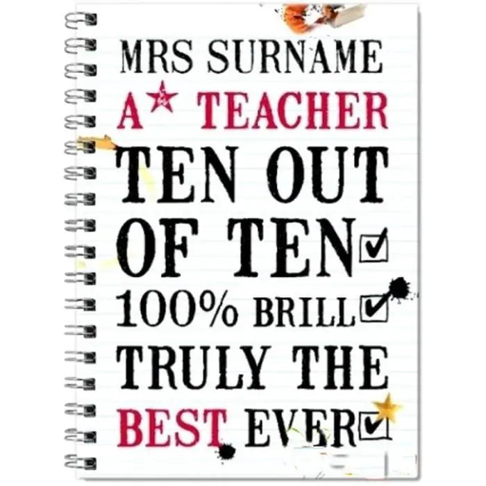 Personalised Notebook - Great Teacher