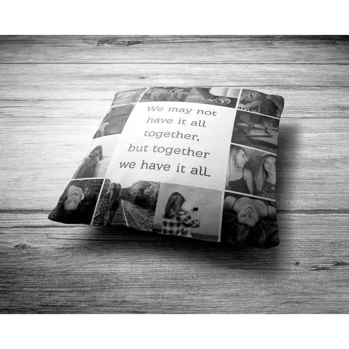 Personalsied Together Forever 12 Photo Cushion