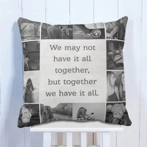 Personalsied Together Forever 12 Photo Cushion