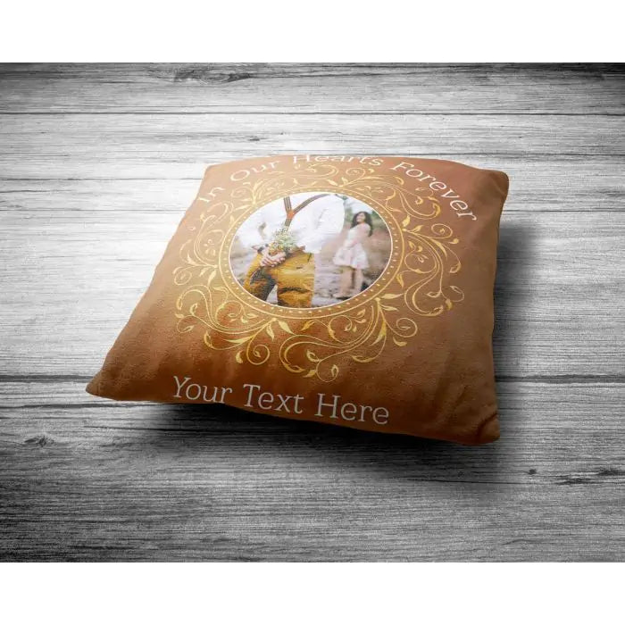 Personalised In Our Hearts Photo Cushion