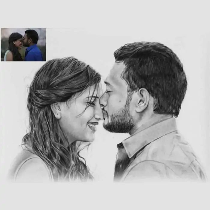 Handmade sketch order Buy pencil portrait online from charcoal artists