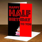 Personalised Half Birthday Greeting Card