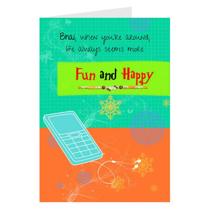Personalised Fun & Happy Rakhi Card