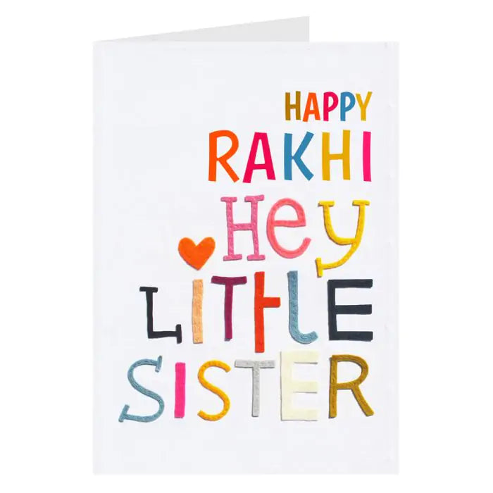 Personalised Hey Li'l Sis Rakhi Card