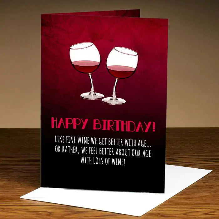 Personalised Wine Drinker Birthday Greeting Card