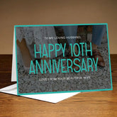 Personalised 10th Anniversary Greeting Card