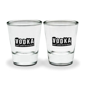 Set Of 2 - Happy Water Shot Glasses