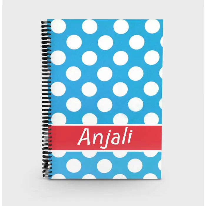 Polka Dot Personalised Notebook-1