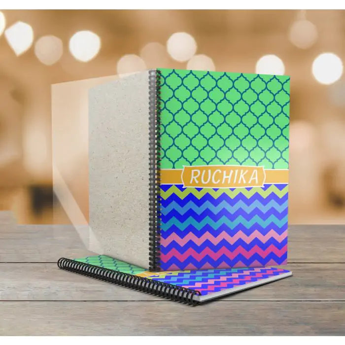 Cheveron Print Personalised Notebook-2