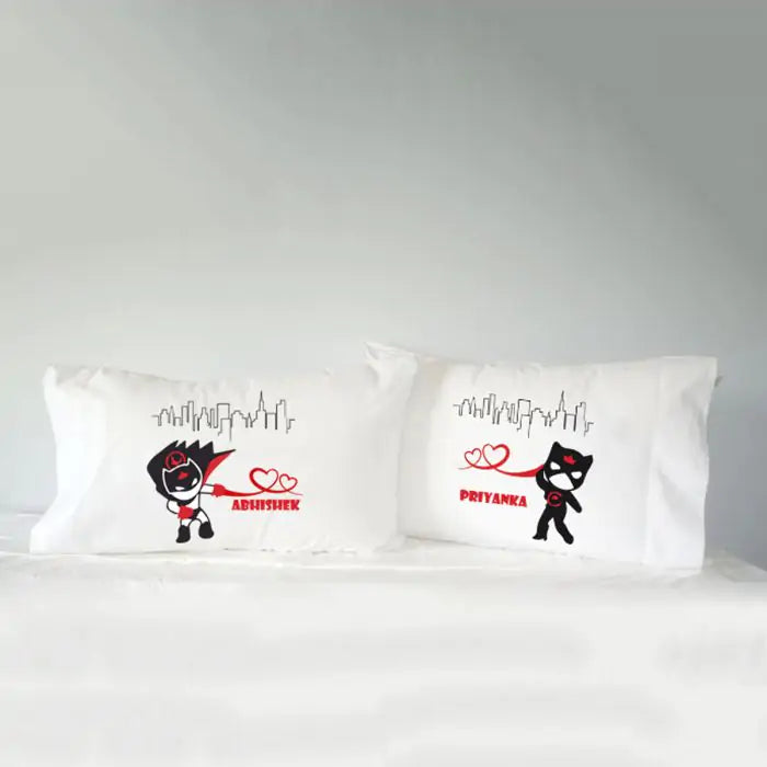 Personalised Super Hero Pillow Covers - Set Of 2