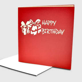 Personalised Happy Birthday Gift Box Pop Up Card